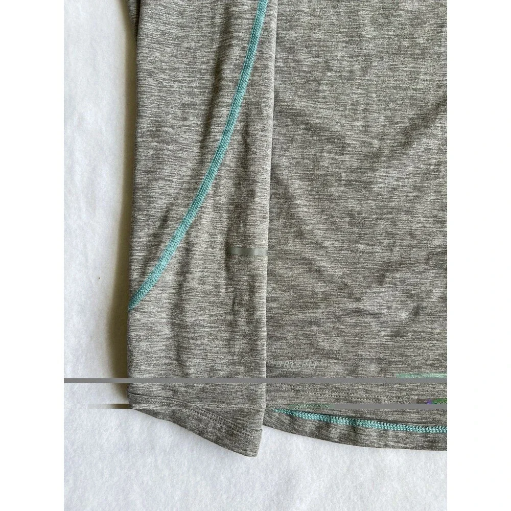 Nike Dri Fit Women's Gray Heathered Running Quarter Zip Pullover Size Large